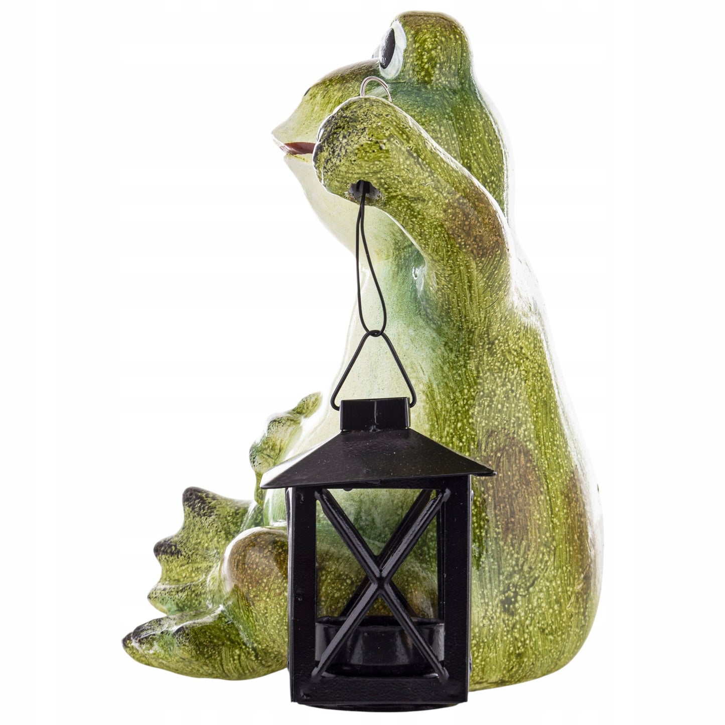 Figurka ogrodowa żaba z lampionem żabka 22 cm dekoracyjna