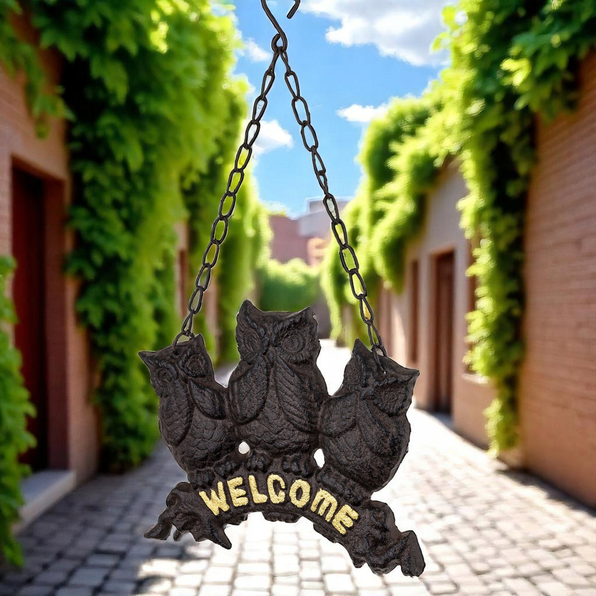 Ozdobna zawieszka żeliwna tabliczka powitalna szyld welcome