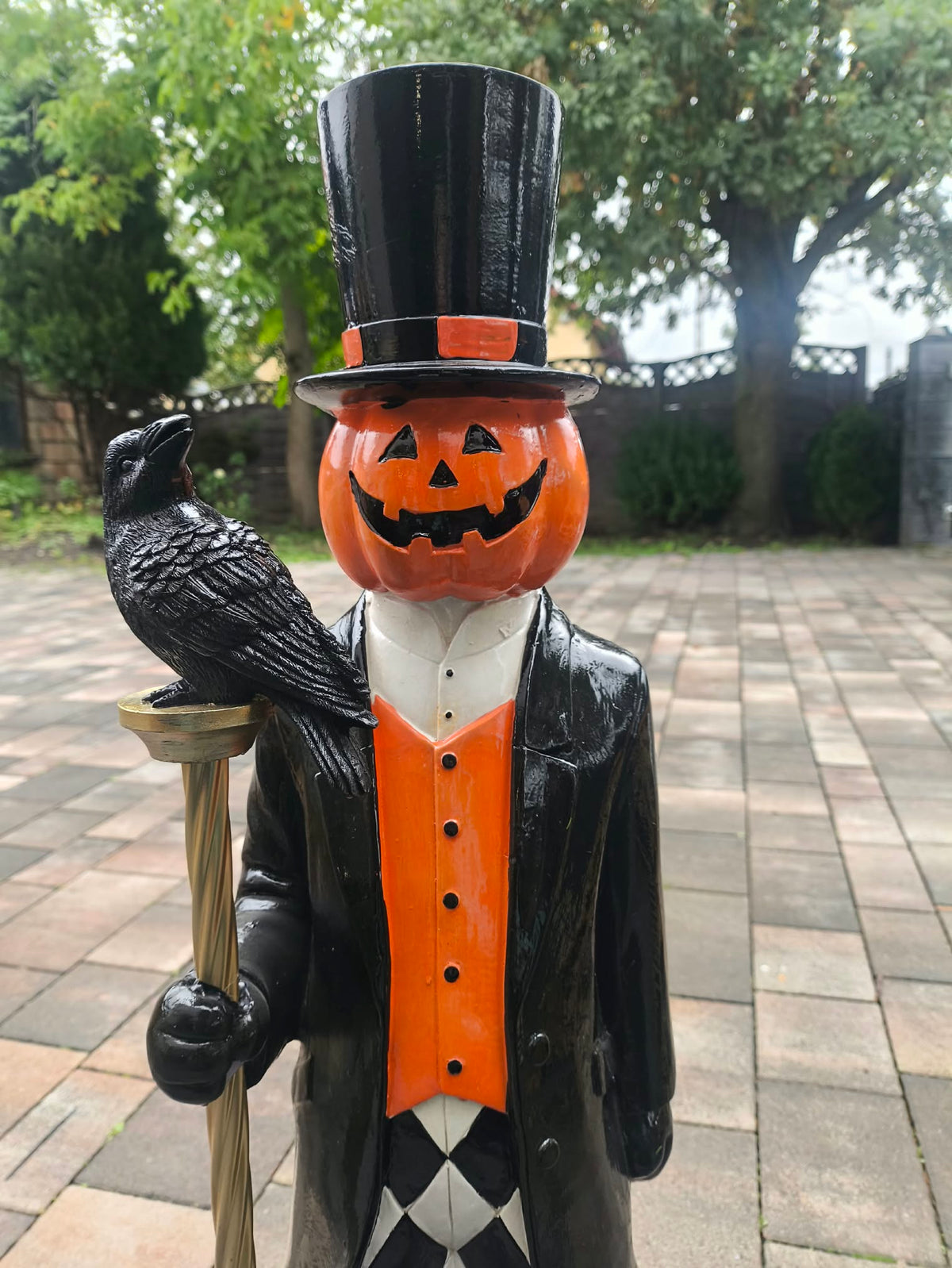 Figurka dynia Halloween dekoracyjna wielokolorowy 84x20x21