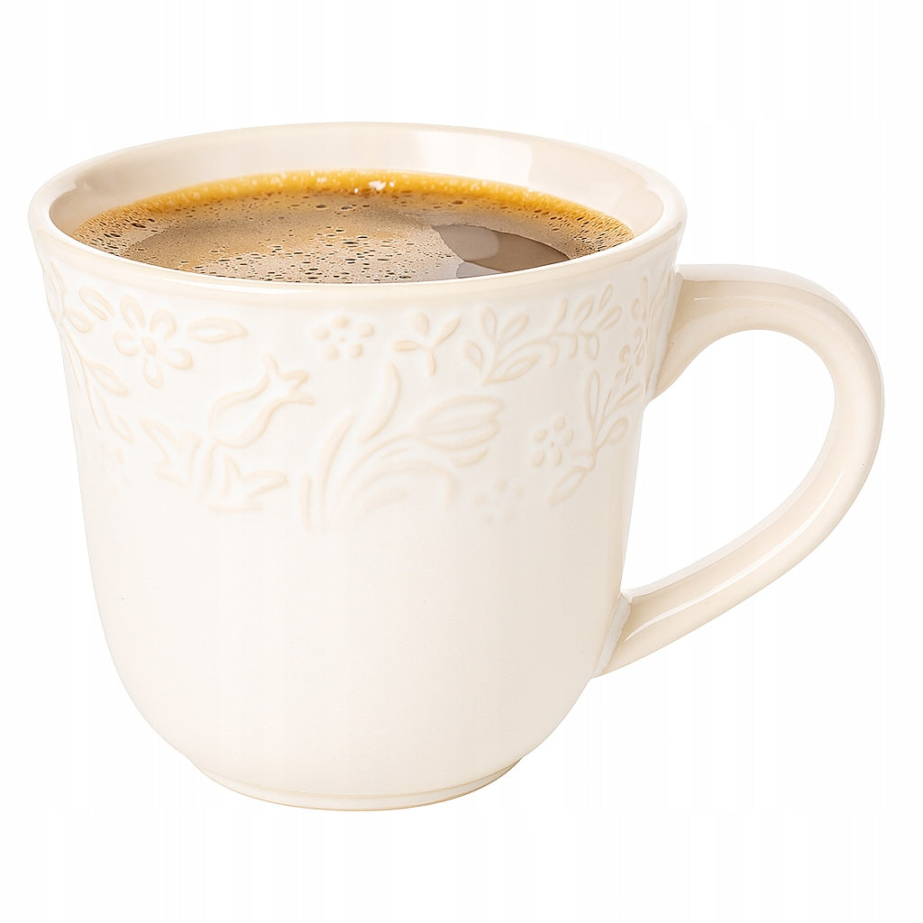 Filiżanka porcelanowa 250 ml 1 szt. kubek ecru Sarmatia porcelana