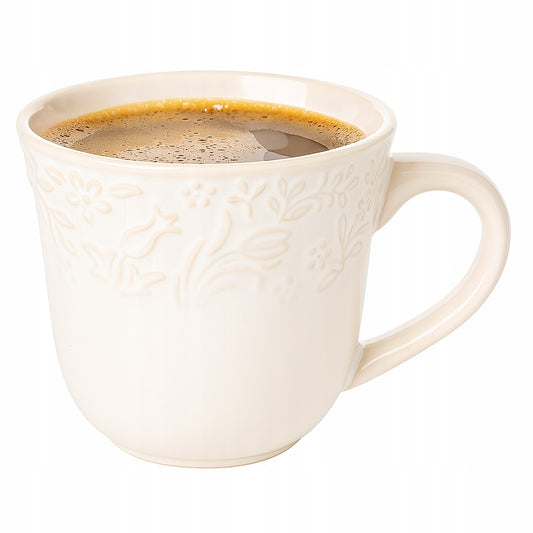 Filiżanka porcelanowa 250 ml 1 szt. kubek ecru Sarmatia porcelana