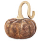 Ozdoba jesienna dynia drewniana brązowa 13x12x12 cm