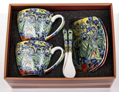 Produkt dekoracyjny Kpl. 2 Filiżanki Ze Spodkami I Łyżeczkami porcelana
