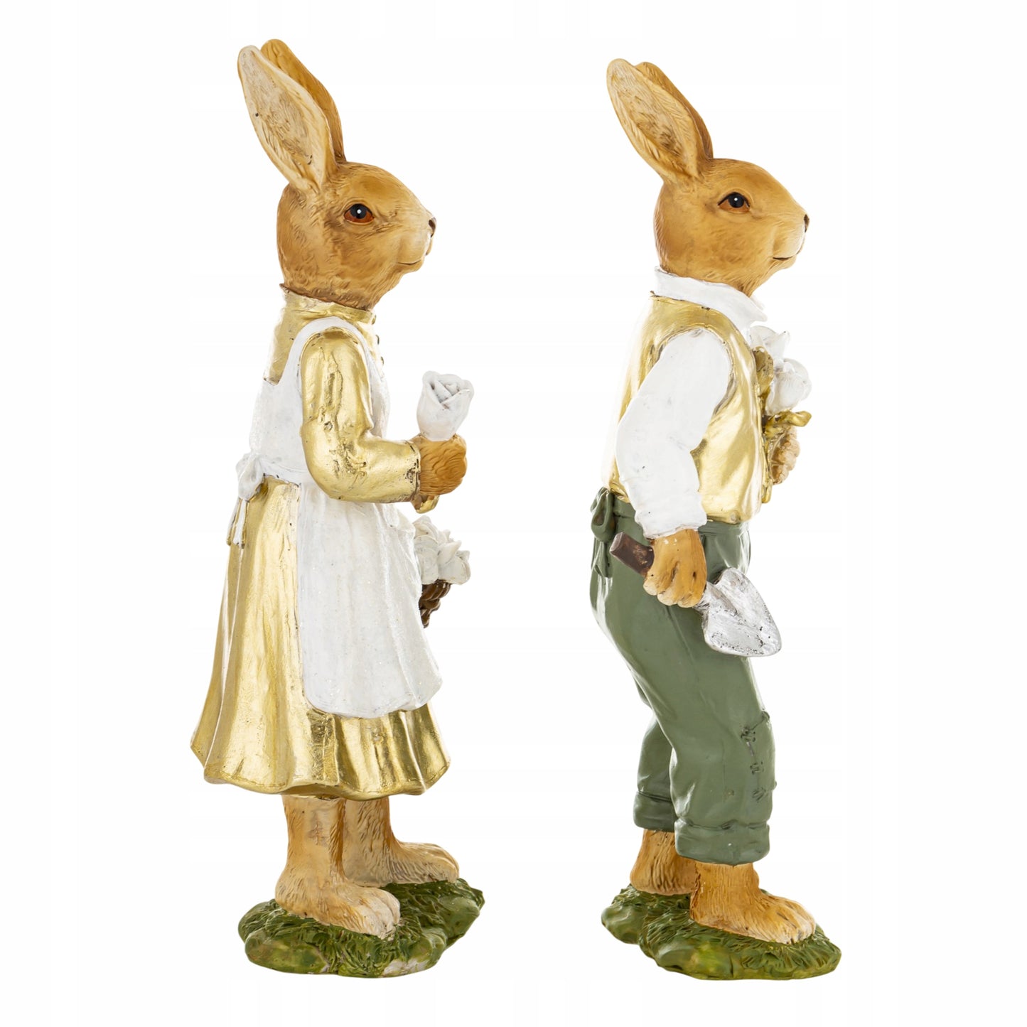 2szt zestaw figurek Pan i Pani Królik figurka wielkanocna zajączek zające