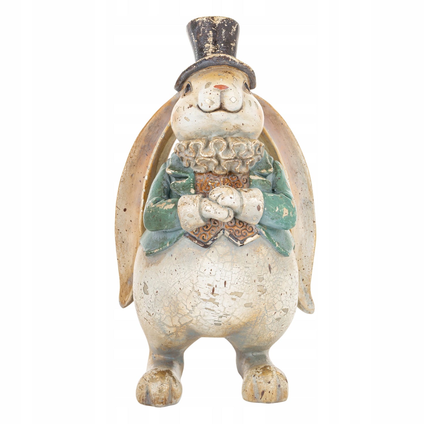 Figurka królik dekoracyjny vintage ozdoba wielkanocna figurka do domu 22cm