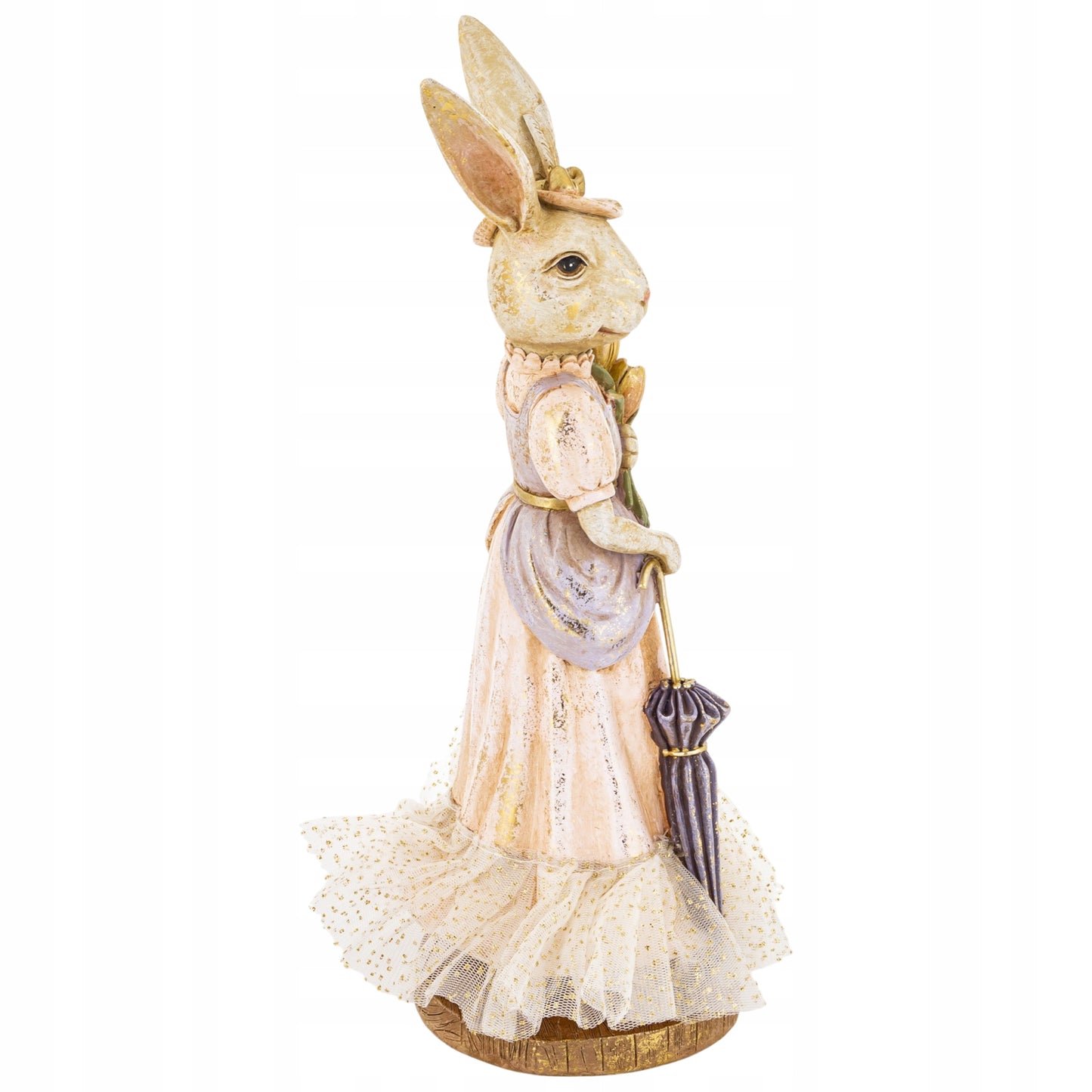 Figurka Królik z parasolem dekoracja Wielkanoc ozdoba zając wiosna 26 cm