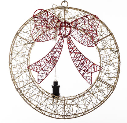 Ozdoba świąteczna LED złoty, czerwony 53x50x10,5 dł. kabla 290 cm
