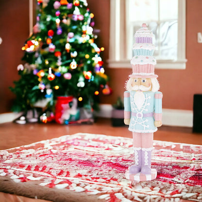 Dziadek do orzechów 46 cm pastelowy figurka świąteczna prezent na święta