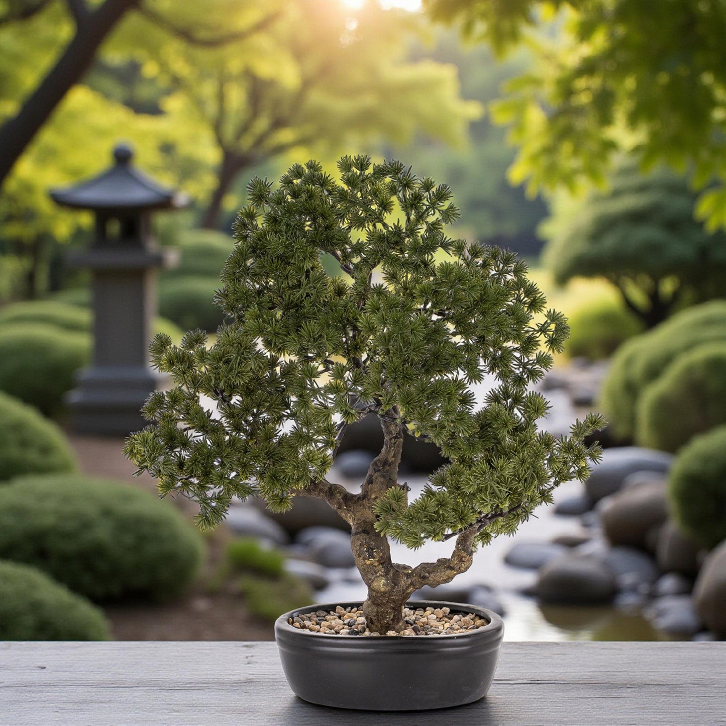 47 cm Bonsai Roślina dekoracyjna w doniczce sztuczny kwiat drzewko duże
