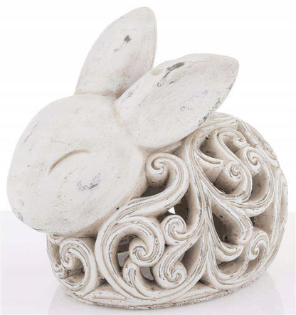 Figurka wielkanocna Królik zając 21 cm lampion