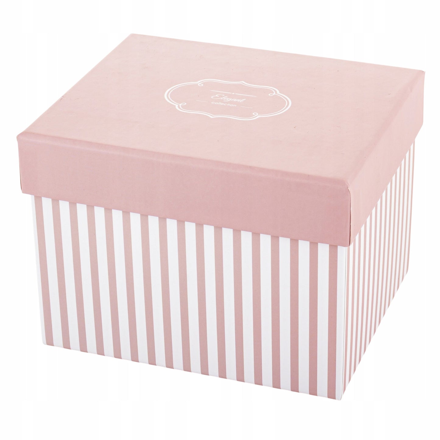 Kubek porcelanowy w pudełku na prezent różowy biały porcelana 450 ml
