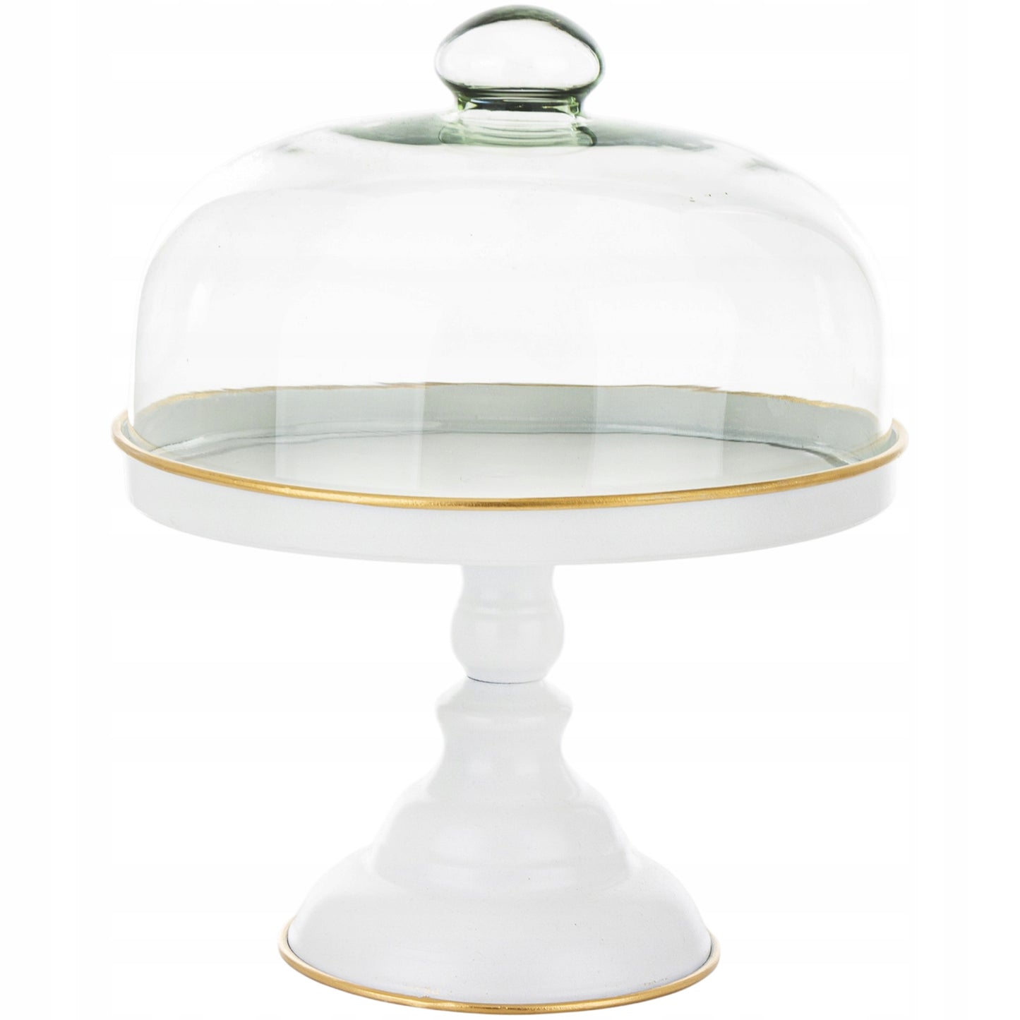 Elegancka patera dekoracyjna metal ze szkłem glamour 31x25,5x25,5 cm