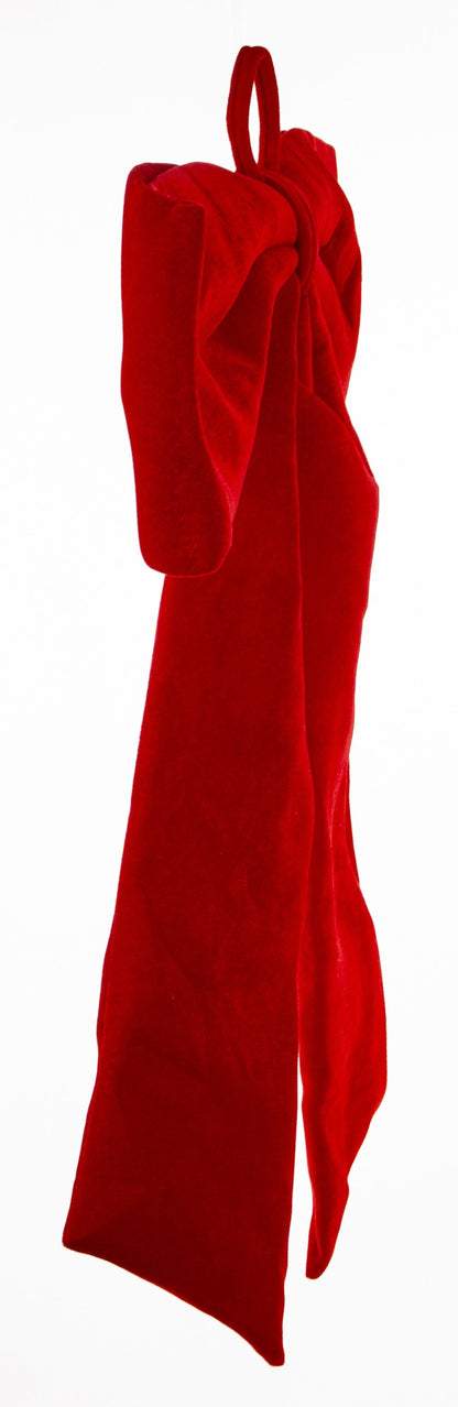 Kokarda świąteczna czerwony tkanina 90x72x8 cm