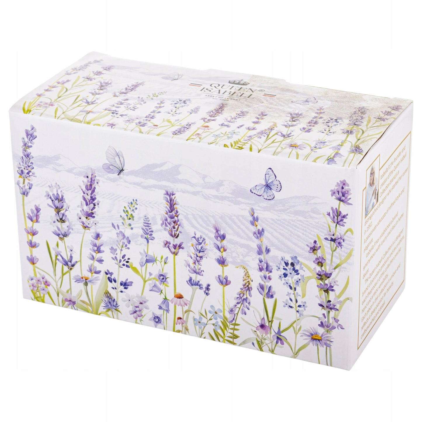 Komplet dwóch kubków porcelana lawenda styl prowansalski 400 ml