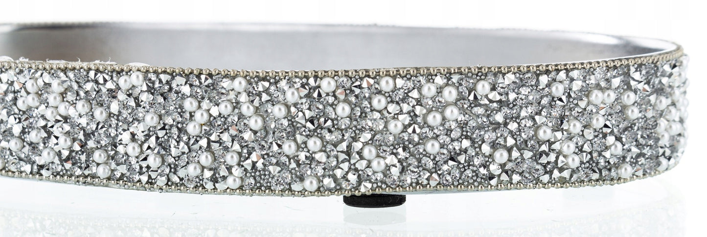 TACA DEKORACYJNA LUSTRZANA SREBRNA GLAMOUR 18,5x11,5cm podstawka lustro