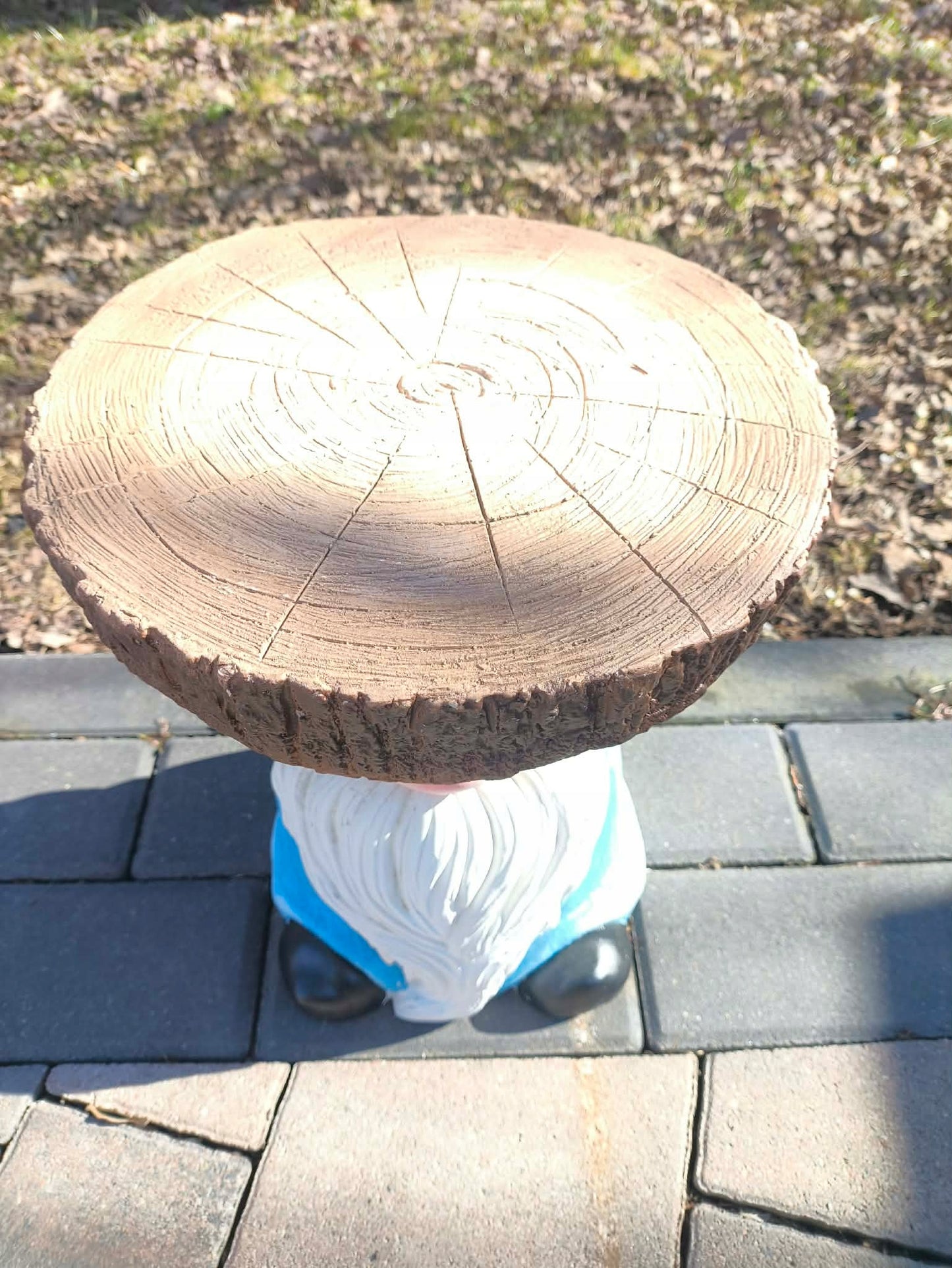 Skrzat krasnal figurka ogrodowa kwietnik stojak na kwiaty 31 cm