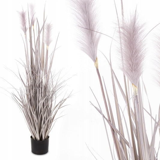 Trawa sztuczna ozdobna pampas donica beżowa 121cm