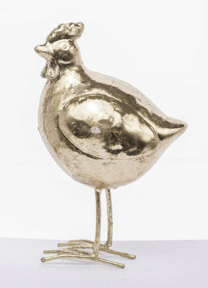 figurka kura wielkanocna kurka złota 13 cm