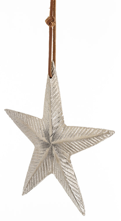 Zawieszka metalowa srebrna 19x19,5x0,5 cm