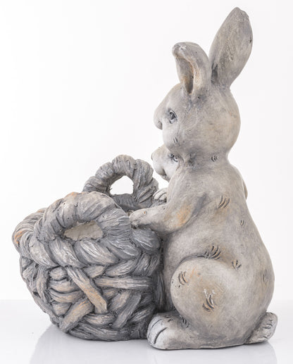 osłonka figurka zając koszyk 38 cm Królik wielkanocny doniczka koszyczek