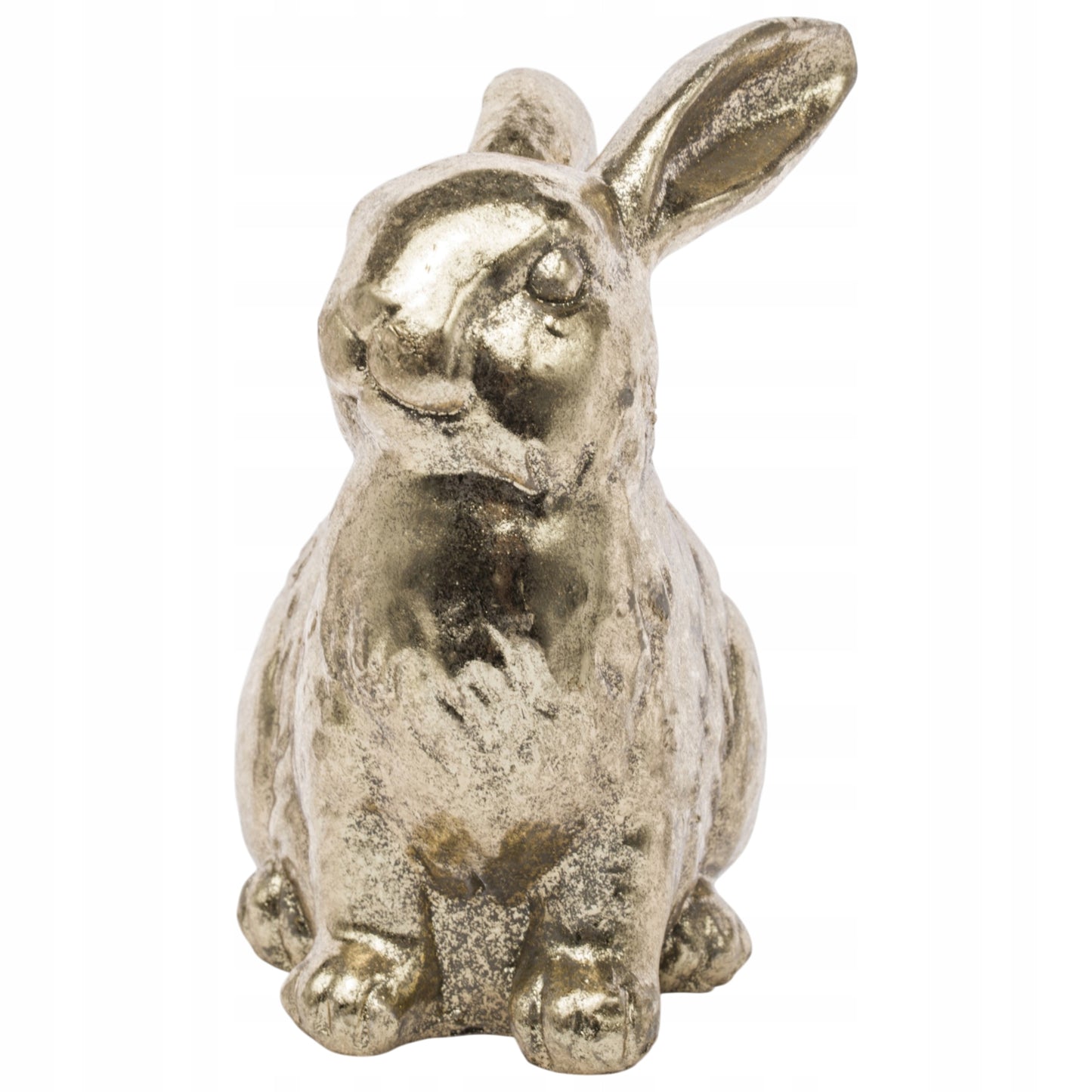 Królik figurka wielkanocna złota dekoracja zajączek ozdoba glamour 13 cm