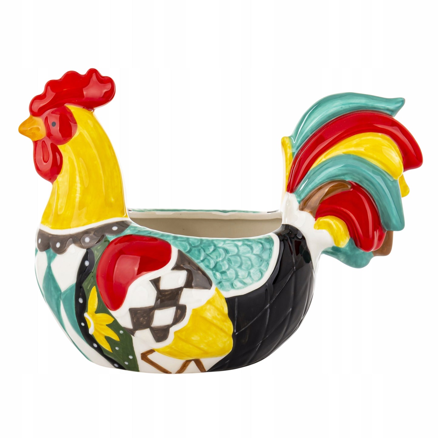 Osłonka Kura 26 cm Kolorowa Doniczka Ceramiczna Wielkanocna ozdoba kogut