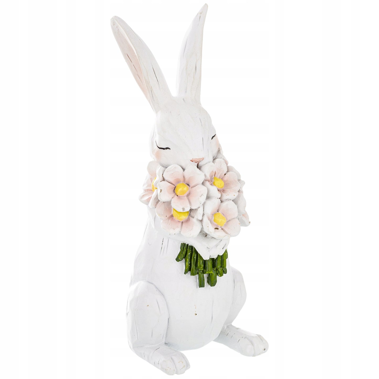 Zajączek z kwiatami Króliczek dekoracja wielkanocna ozdoba 15 cm