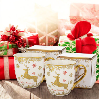 Kubek filiżanka świąteczna w pudełku porcelana prezent świąteczny