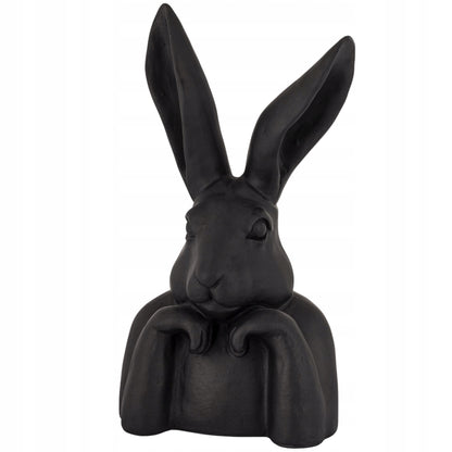 Figurka Królik Zajączek Statuetka Dekoracja Czarna Duża 47,5cm Loft