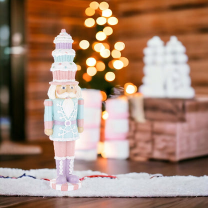 Dziadek do orzechów 46 cm pastelowy figurka świąteczna prezent na święta