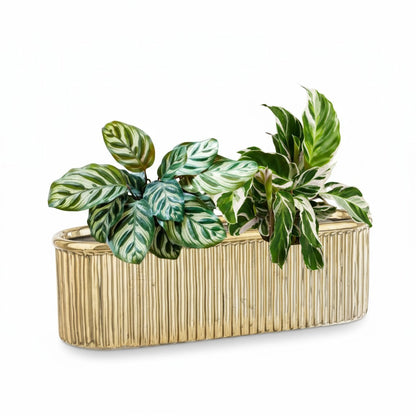 Osłonka 28 cm ceramika odcienie żółtego i złota