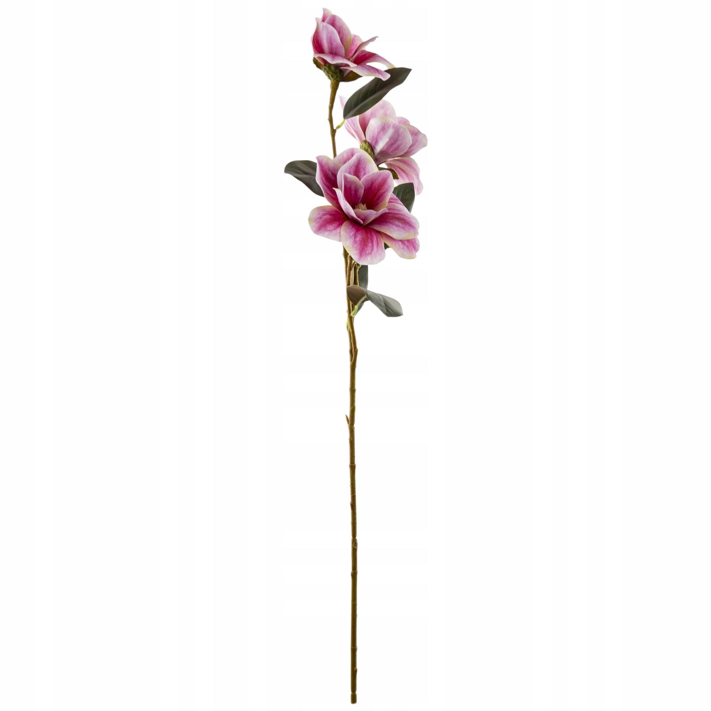Kwiat Sztuczny 80cm magnolia gałązka dekoracyjna rożowa premium