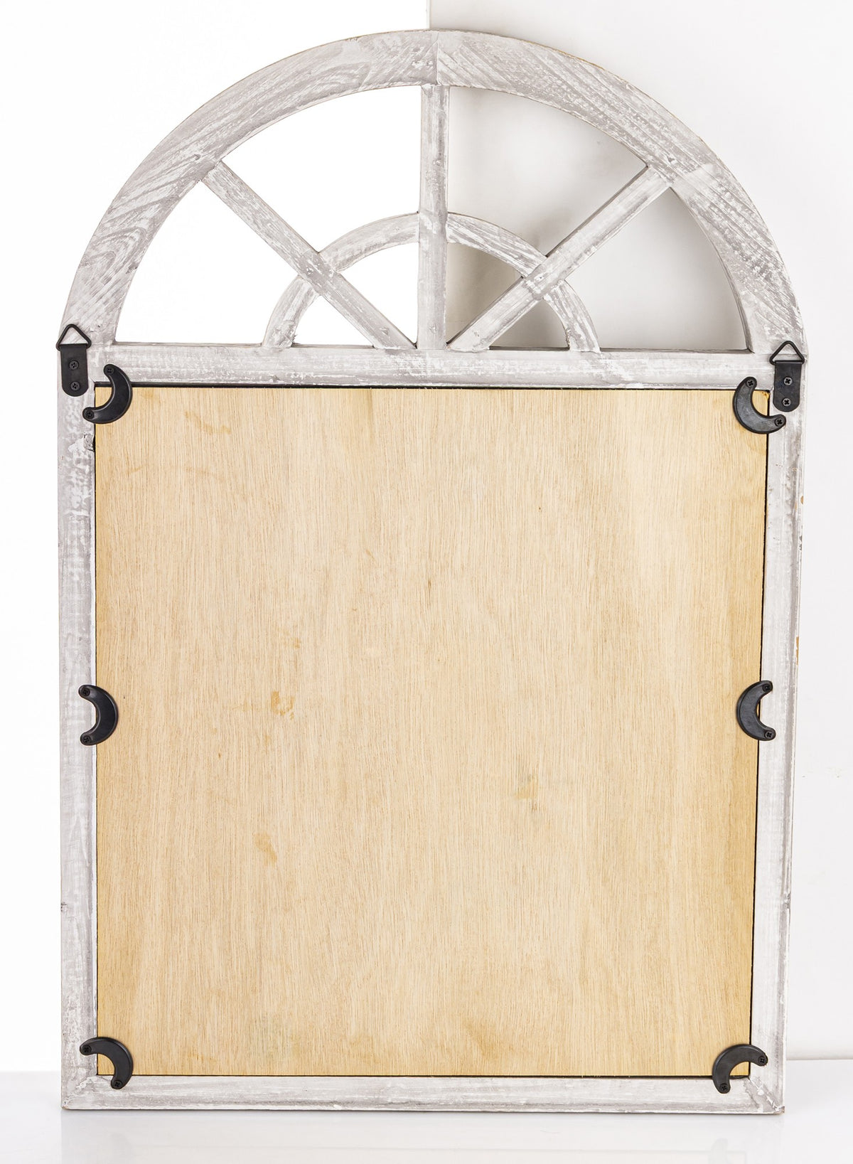 Lustro dekoracyjne szary drewno, szkło 60x40x3,5 cm cm
