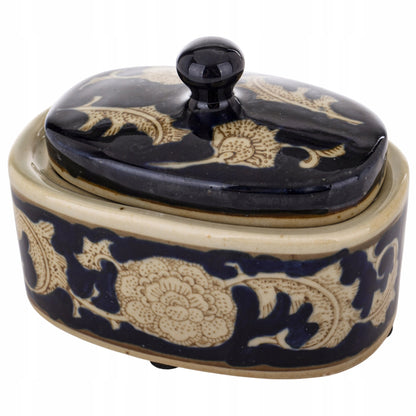 Pojemnik ceramiczny z pokrywką pudełko szkatułka dekoracja