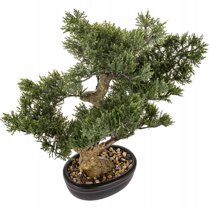 Drzewko Bonsai w czarnej doniczce sztuczne drzewko realistyczny wygląd 47cm