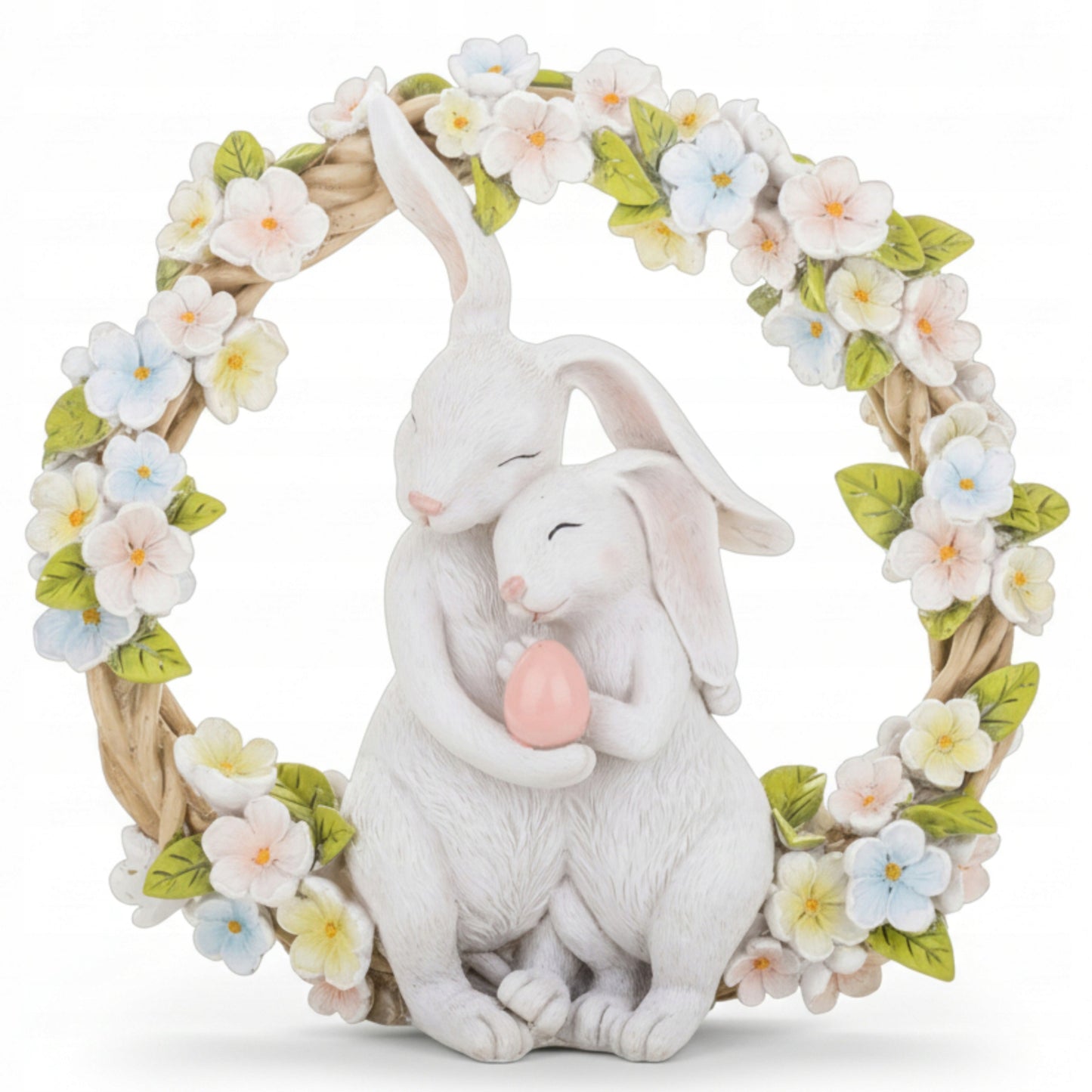 Króliczki figurka wielkanocna dekoracja wiosenna ozdoba zajączki 26 cm