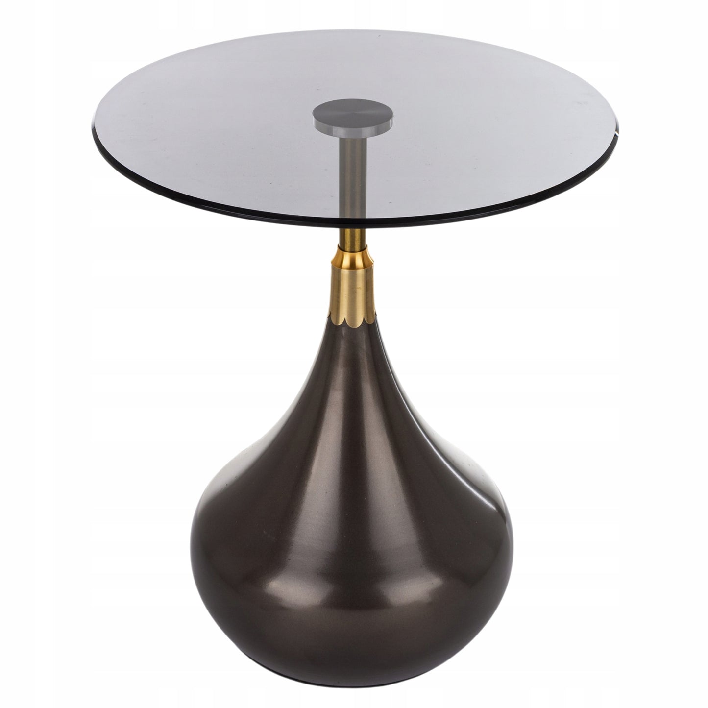 Stolik kawowy okrągły 54cm szklany loft design