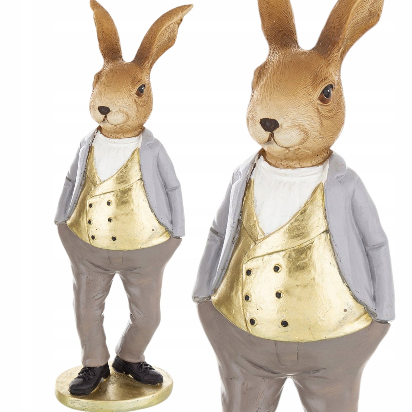figurka wielkanocna zając 23 cm królik elegancik