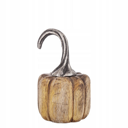 Figurka dekoracyjna dynia drewniana 14x8,5x8,5 cm drewno mango