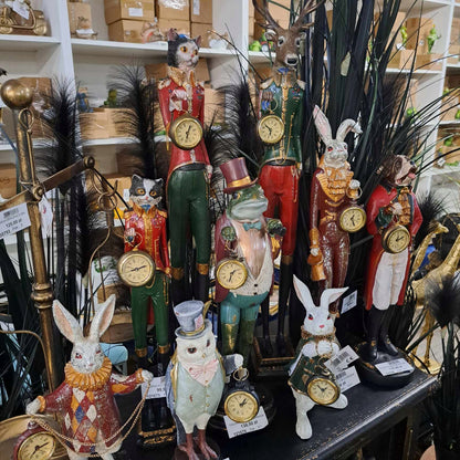 Figurka Żaba z zegarkiem w koronie 25,5cm Król