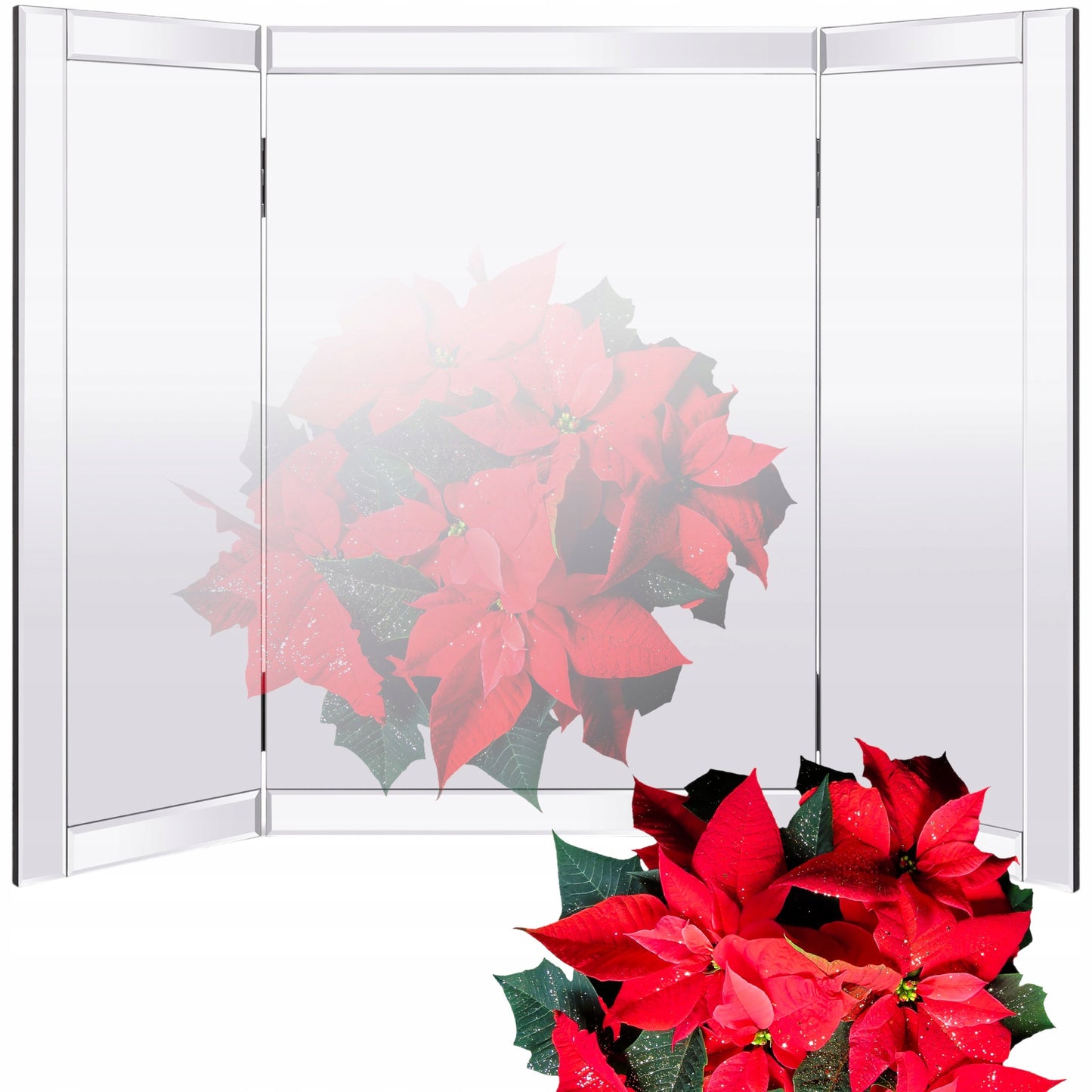 Lustro na toaletkę stojące Glamour prostokątne rozkładane 67 x 60 cm