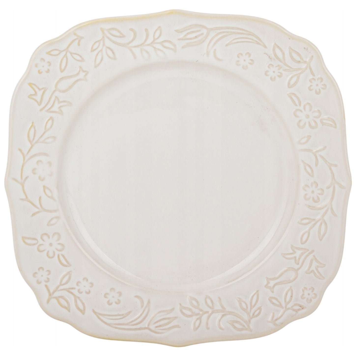 Talerz deserowy porcelanowy Sarmatia 19,5cm śniadaniowy talerzyk kwadratowy