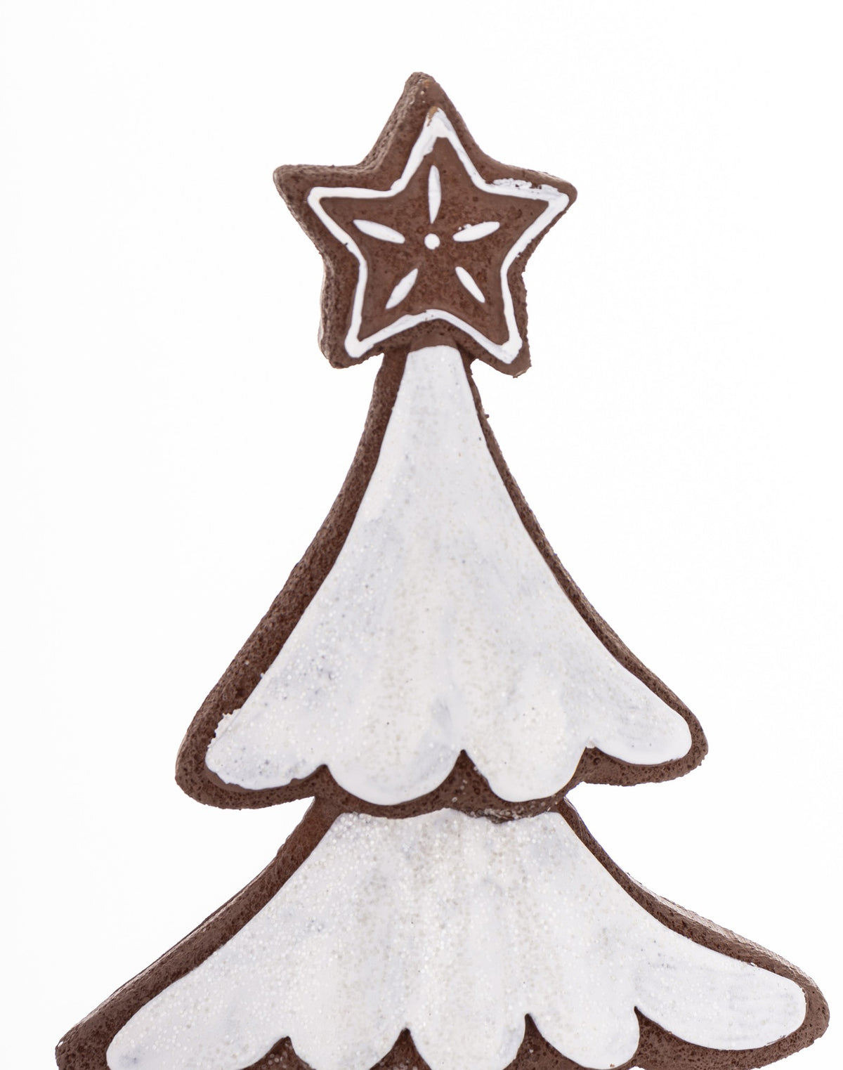 Figurka świąteczna choinka biały, brązowy tworzywo sztuczne 33,5x13,5x7 cm