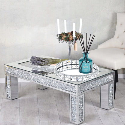 TACA LUSTRZANA SREBRNA GLAMOUR 4,5x28