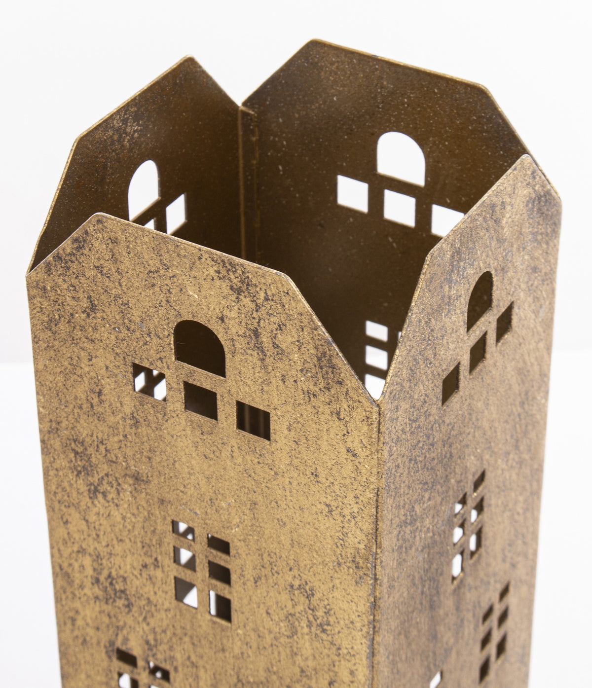 Figurka świąteczna Świecznik złoty metal 22x9x9cm