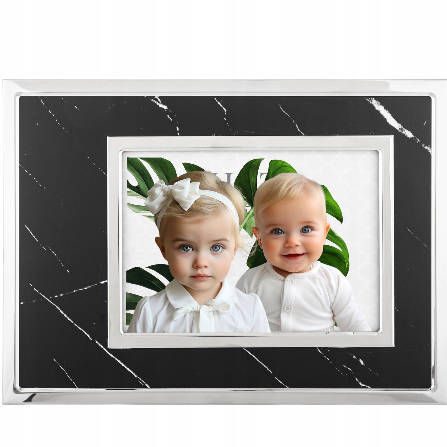 ramka na fotografie w roz. 18x13 cm zdjęcia glamour czarno srebrna 21x29cm