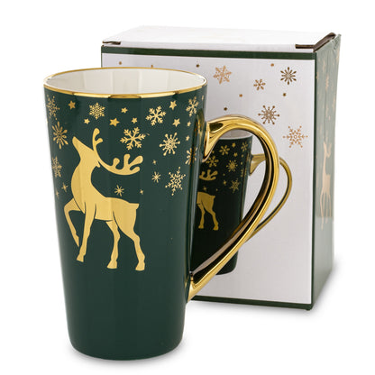 Kubek świąteczny porcelanowy w pudełku 450 ml duży prezent na mikołajki