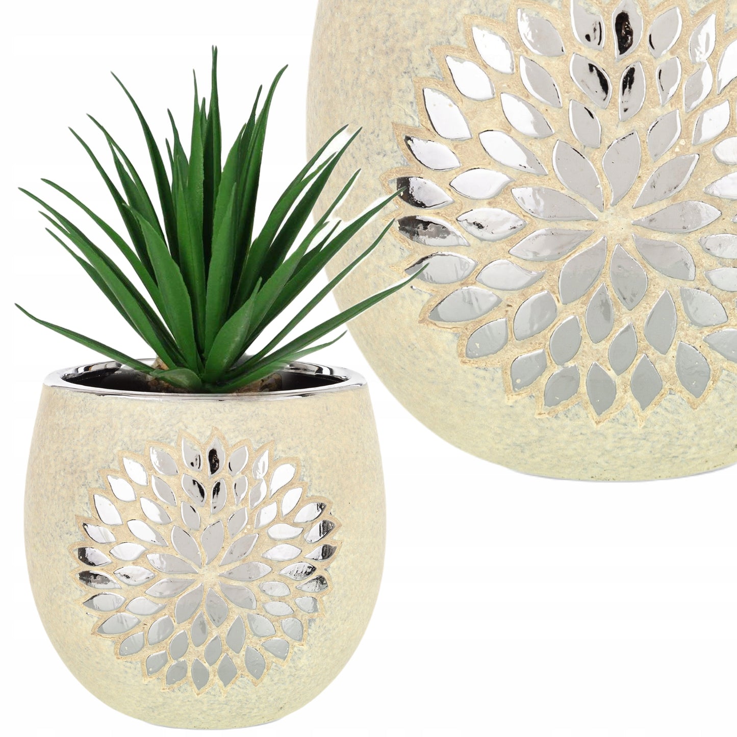 Osłonka donica na kwiaty ceramiczna doniczka 15x15