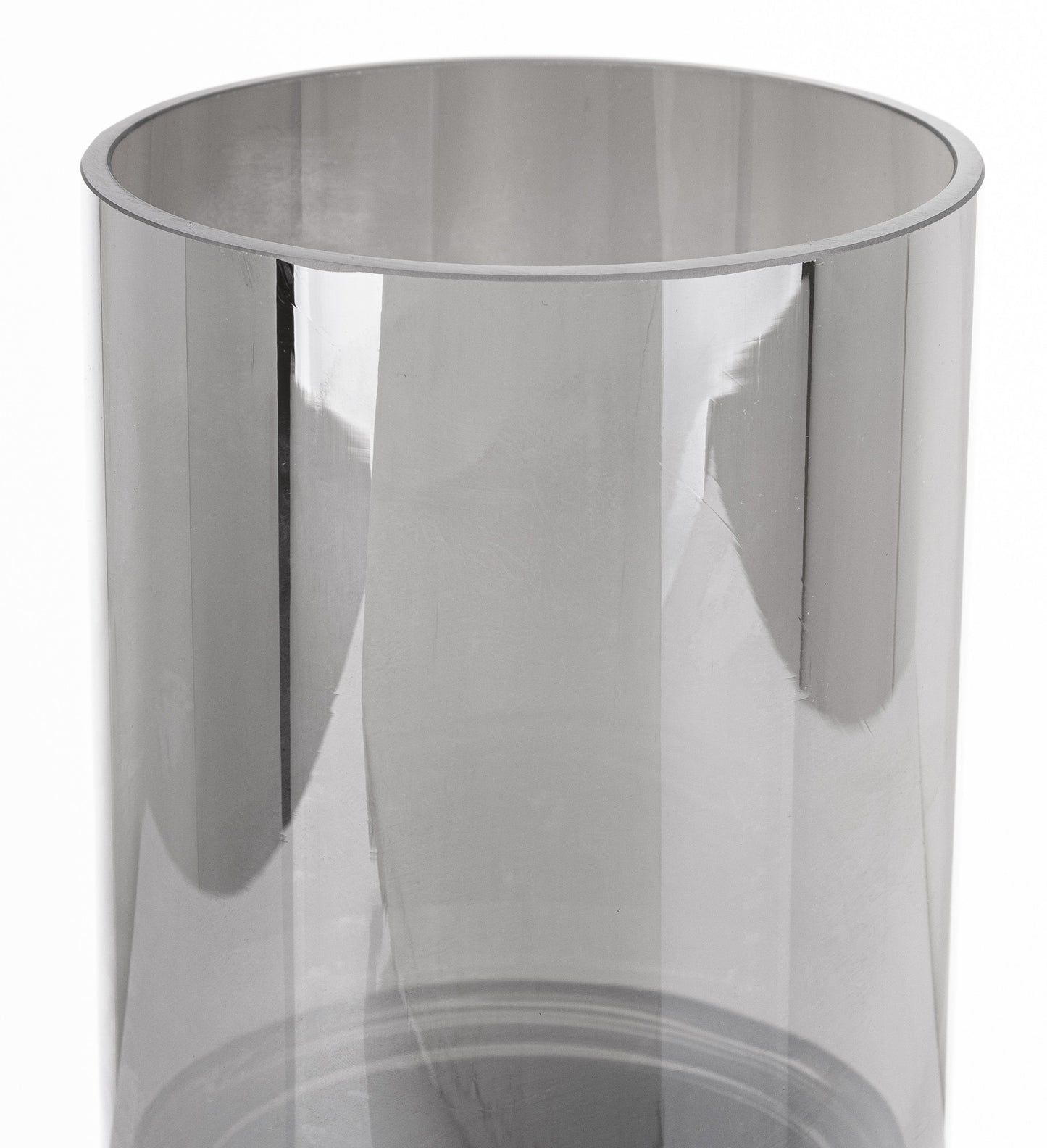 Wazon szklany Burano srebrny- czarny 25,5x12x12