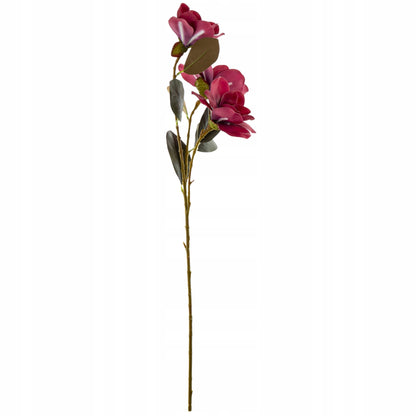 Kwiat Sztuczny 80cm magnolia gałązka dekoracyjna burgundowa